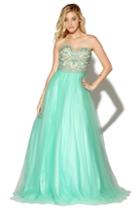 Jolene Collection - 16149l Ballgown In Mint Nude