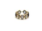Tresor Collection - Labradorite Oval Ring Band In 18k Yellow Gold