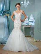 Enchanting By Mon Cheri - 216153 Embroidered Lace Sweetheart Tulle Mermaid Dress