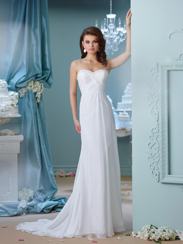 Enchanting By Mon Cheri - 216162 Strapless Beaded Lace Chiffon Dress
