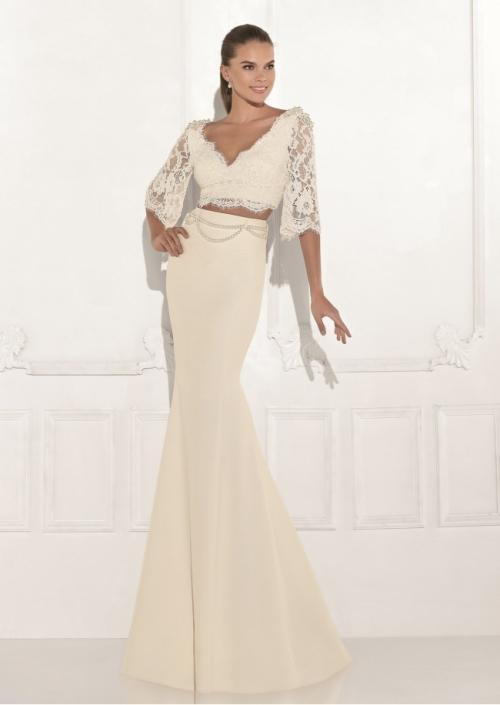 Tarik Ediz - Two Piece Mermaid Gown 92813
