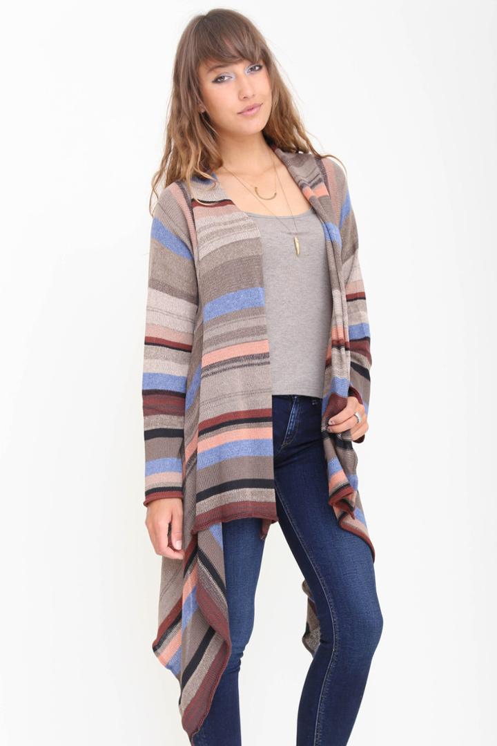 Goddis - Naples Wrap Sweater In Dry Creek