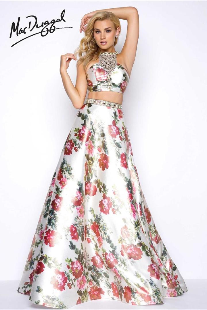 Mac Duggal - Two Piece Prom Dress With Jeweled Neckline 66036m