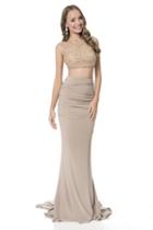 Terani Couture - 1611p1363g Two Piece Jewel Trumpet Dress