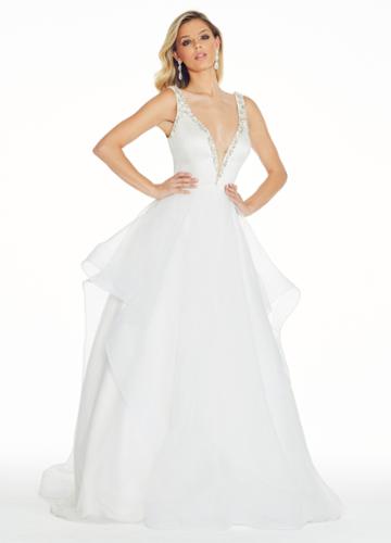Ashley Lauren - 1292 Beaded Silk Organza Evening Dress