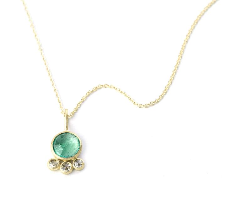 Nina Nguyen Jewelry - Fond Emerald Gold Necklace