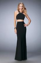 La Femme - 22236 Two-piece Strappy Delight Jersey Gown