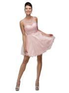 Dancing Queen - Stunning Beaded Illusion Bateau Neck A-line Dress 9118