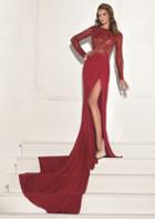 Tarik Ediz - Long Sleeves Lace Dress 92821