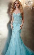 Panoply - 44274 Strapless Beaded Swirl Evening Gown