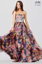 Jovani - Multi-color Printed Long Dress Jvn33486