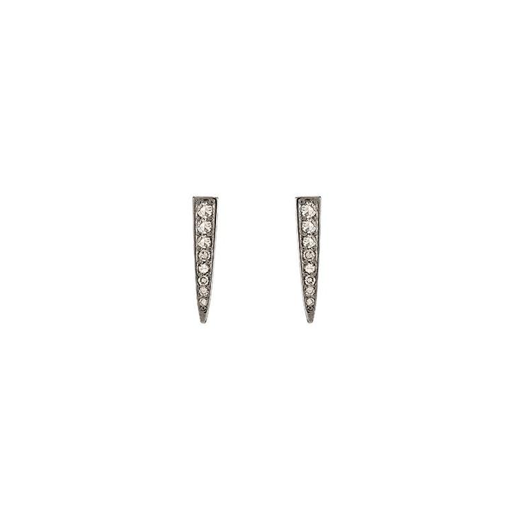 Ashley Schenkein Jewelry - Brooklyn Diamond Rhodium Spear Earrings