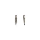 Ashley Schenkein Jewelry - Brooklyn Diamond Rhodium Spear Earrings