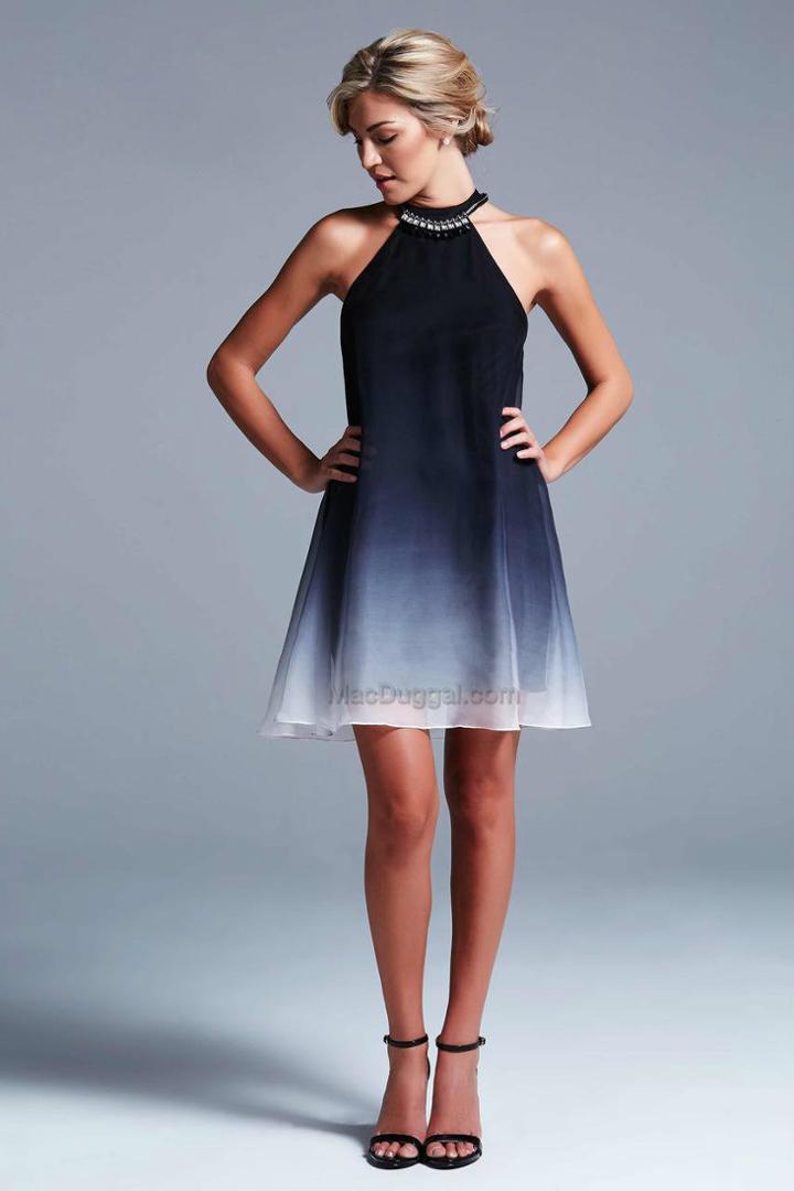 Ieena For Mac Duggal - 25039 Dress In Black / Ombre