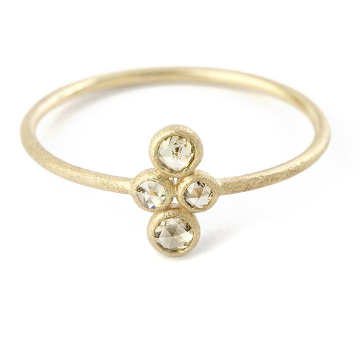 Nina Nguyen Jewelry - Quadruple Diamond 14k Gold Ring