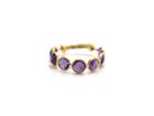 Tresor Collection - Amethyst Stackable Ring Bands With Adjustable Shank In 18k Yellow Gold