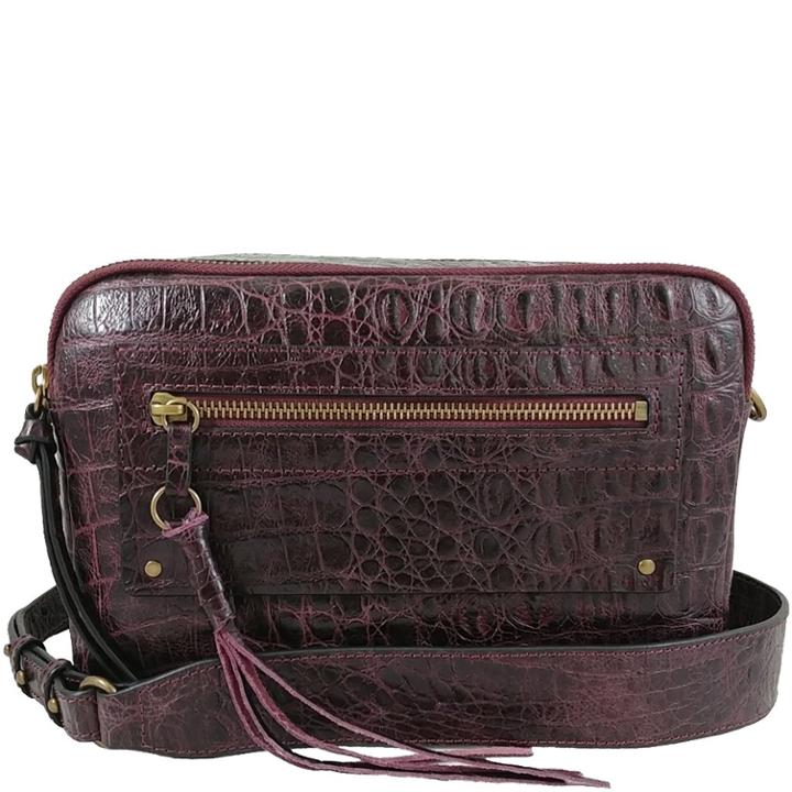 Joelle Hawkens By Treesje - Lidia Large Camera Bag Croco Embossed Cow / Bordeaux
