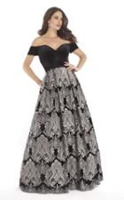 Morrell Maxie - 15669 Embroidered Off Shoulder Evening Gown
