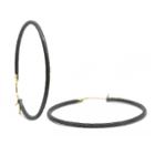 Nina Nguyen Jewelry - X-large 40mm Gold & Oxidized Hoops