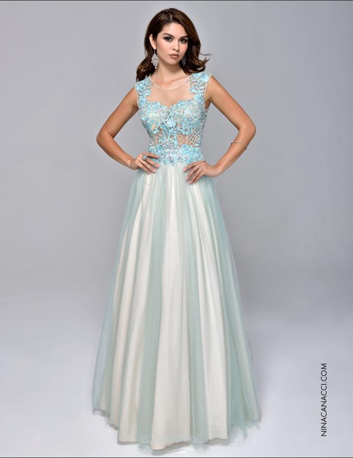 Nina Canacci - 8047 Dress In Mint/nude