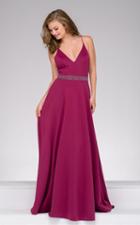 Jovani - 47868 V-neck Scuba A-line Dress