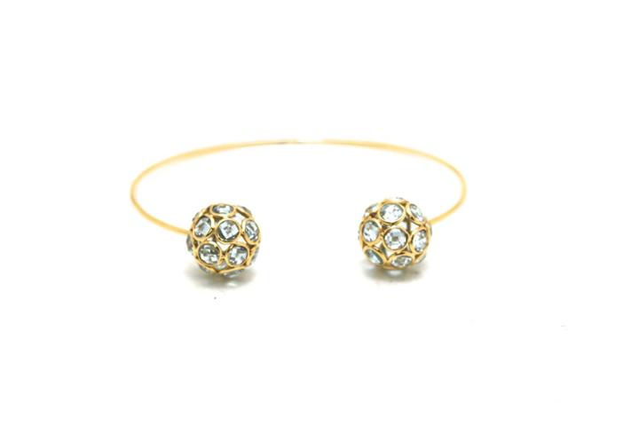 Tresor Collection - Blue Topaz Oregami Ball Bangle In 18k Yellow Gold