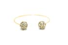Tresor Collection - Blue Topaz Oregami Ball Bangle In 18k Yellow Gold