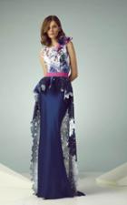 Beside Couture - Bc1214 Multi-colored Print Sheath Dress