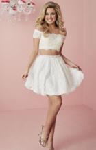 Tiffany Homecoming - Two Piece Off-shoulder Short Dress 27129