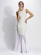 Baccio Couture - Cleopatra - 3189 Mesh Painted Long Dress