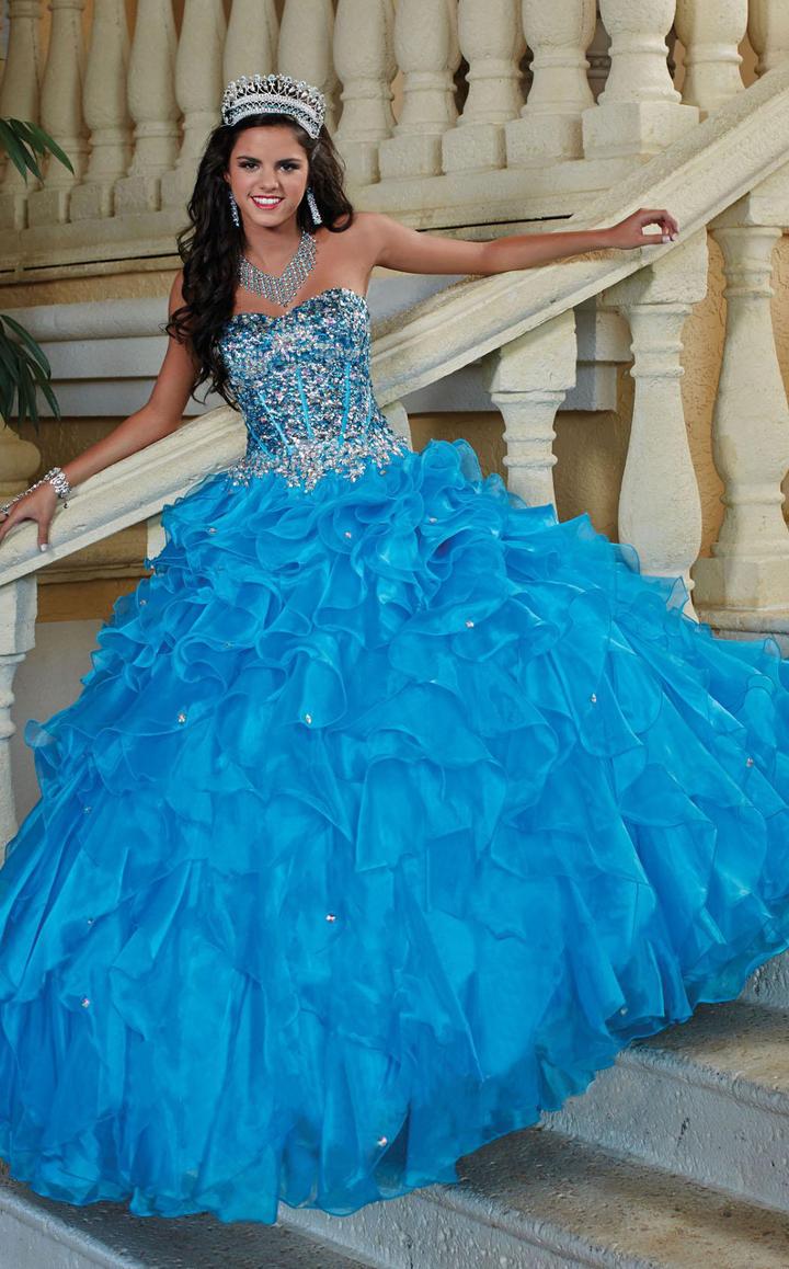 Tiffany Designs - 56246 Strapless Bejeweled Corset Ballgown