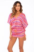 Luli Fama - Song Of The Sea Cabana V-neck Dress In Multicolor (l493976)