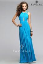 Faviana - 7741 Mesh Long Dress With Illusion Cut-out