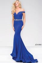 Jovani - Off The Shoulder Jersey Mermaid Prom Dress 49254