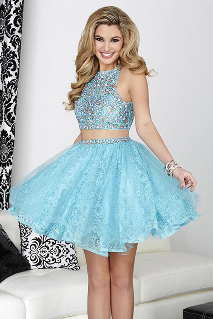Tiffany Homecoming - 27015 Two-piece Rhinestone-accented High Jewel Dress