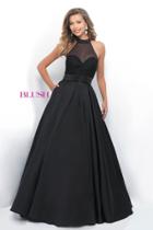 Blush - Bedazzled High Neck Ball Gown 5604