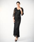 Soulmates - D1108x Queen Rose 3/4 Sleeve Top With Skirt