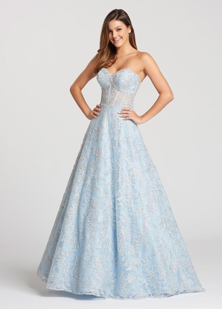 Ellie Wilde - Ew118125 Strapless Lace Sweetheart A-line Dress