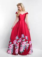 Intrigue - 424 Off Shoulder Fitted Ballgown