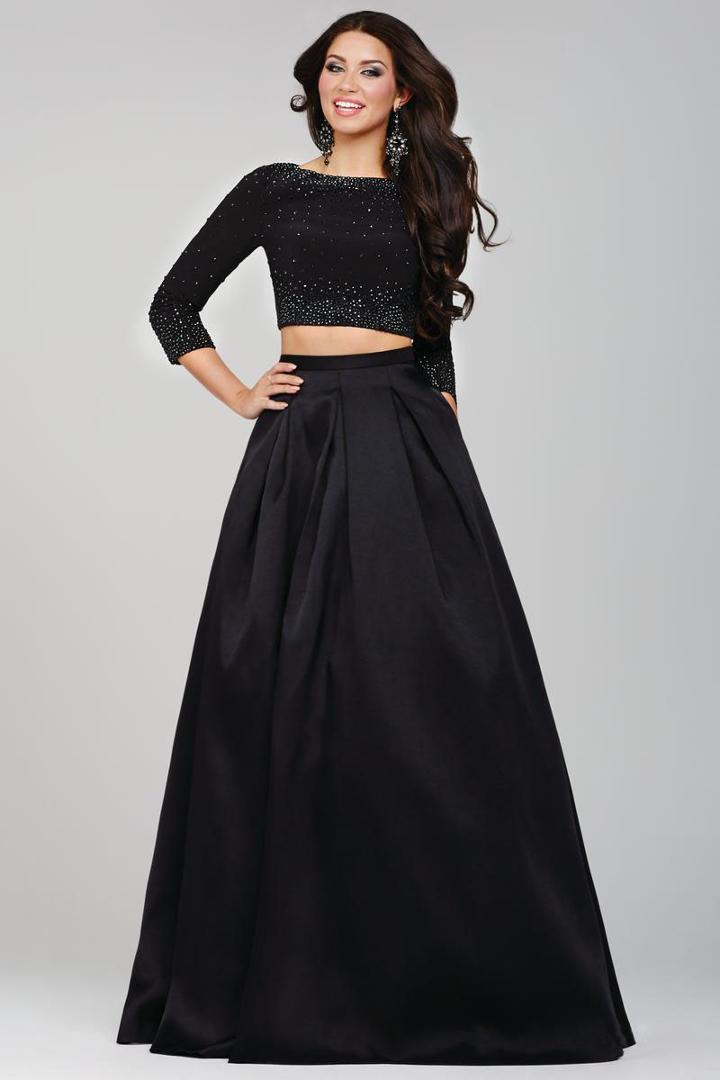 Jovani - Jvn24572 Two Piece Beaded Quarter Length Dress