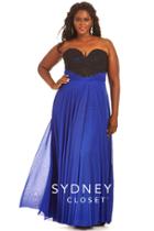 Sydney's Closet - Sc7179 Plus Size Dress In Sapphire