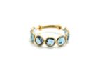 Tresor Collection - London Blue Topaz Stackable Ring Bands With Adjustable Shank In 18k Yellow Gold