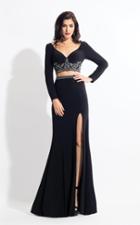 Rachel Allan - 6137 Two Piece Fitted Long Sleeves Gown