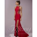 Tiffany Designs - Fitted Long Dress With High Slit 46097