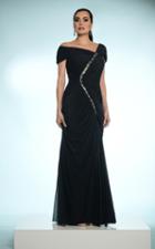 Daymor Couture - Ruched Asymmetrical Evening Dress 816