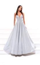 Tarik Ediz - 93492 Soft Pleated Plunging Bow Ballgown