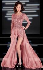 Mnm Couture - 9036 Embellished Bateau A-line Dress