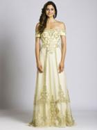 Lara Dresses - 33520 Embellished Off Shoulder Evening Gown