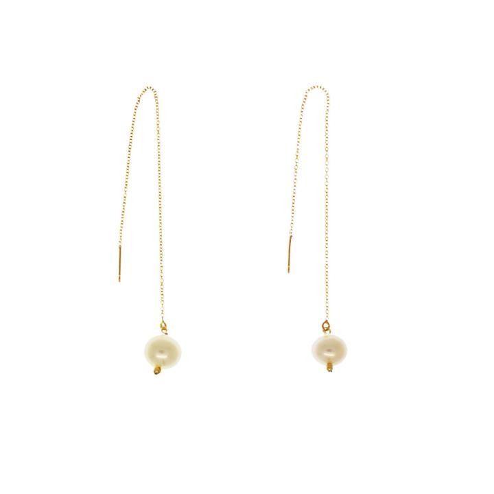Mabel Chong - Threader Pearl Earrings