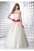 Alyce Paris - 6495 Prom Dress In Diamond White Red